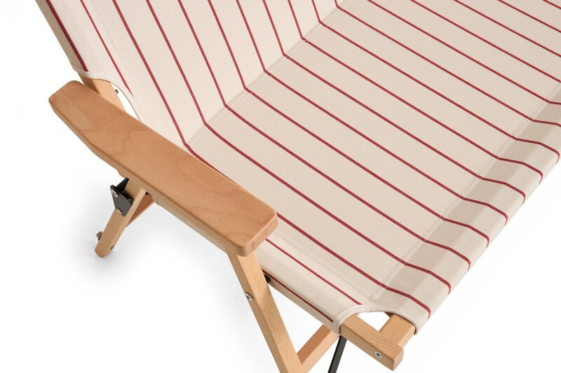HAY Outdoor Market sofá plegable, beige - raya roja, imagen extra