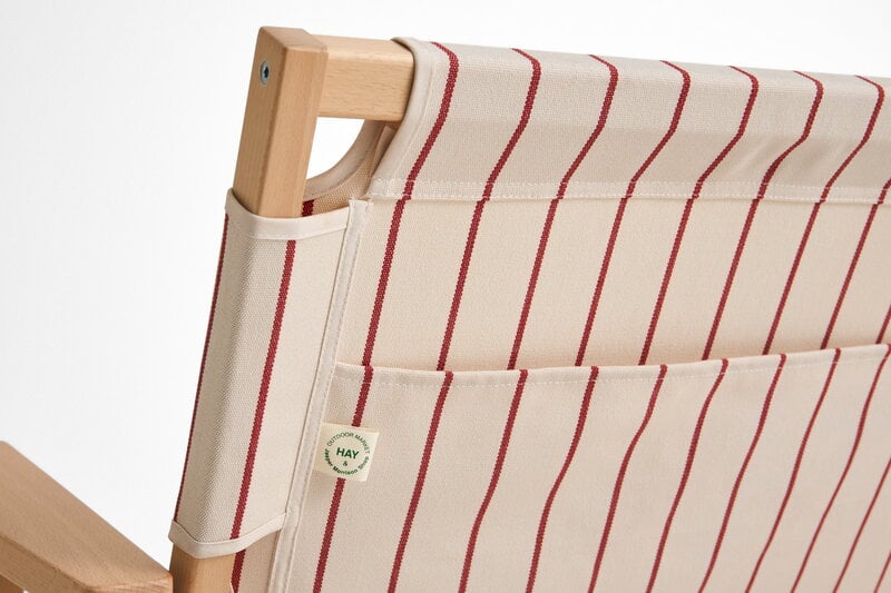 HAY Outdoor Market sofá plegable, beige - raya roja, imagen extra
