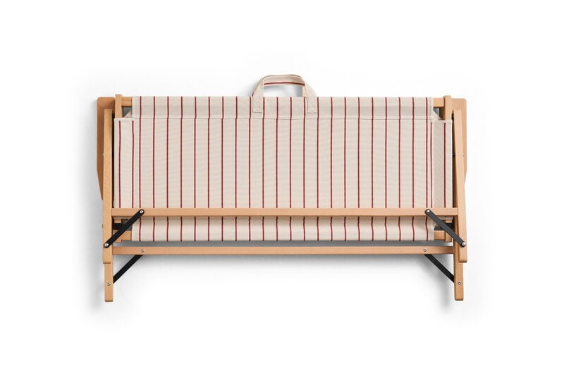 HAY Outdoor Market sofá plegable, beige - raya roja, imagen extra