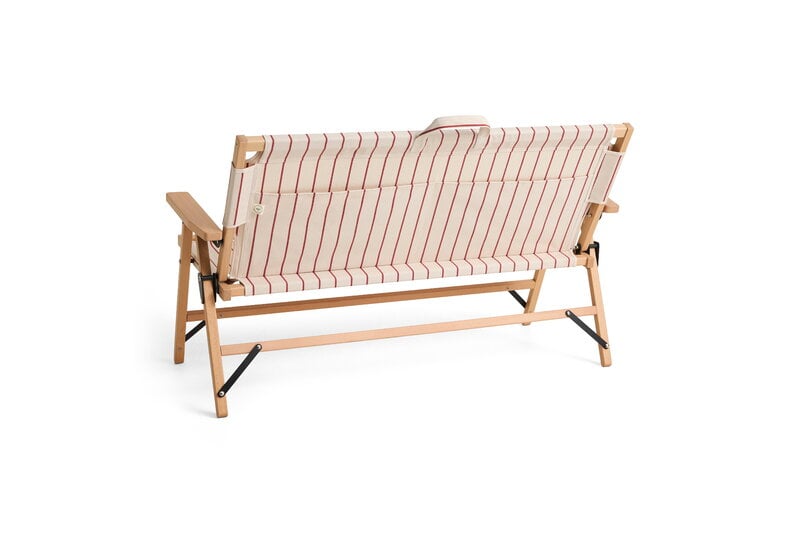HAY Outdoor Market sofá plegable, beige - raya roja, imagen extra