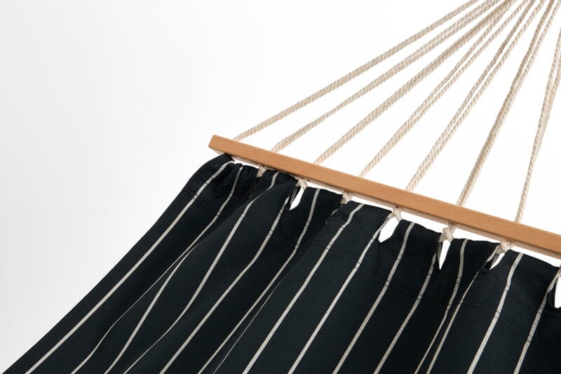 HAY Outdoor Market hammock, black - beige stripe, extra image