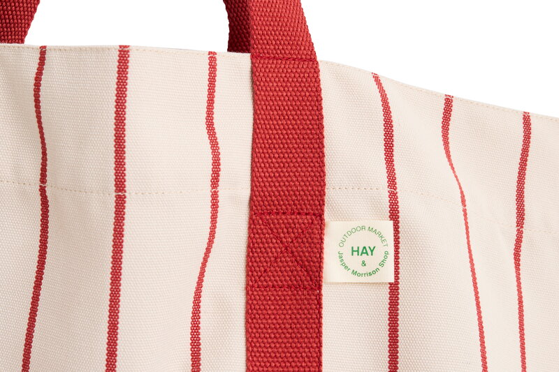HAY Outdoor Market picnic bag, beige - red stripe, extra image