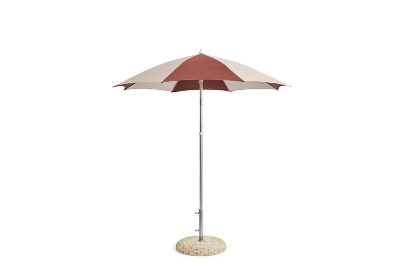 HAY Terrazza parasol, octagon, off-white - burgundy, extra image