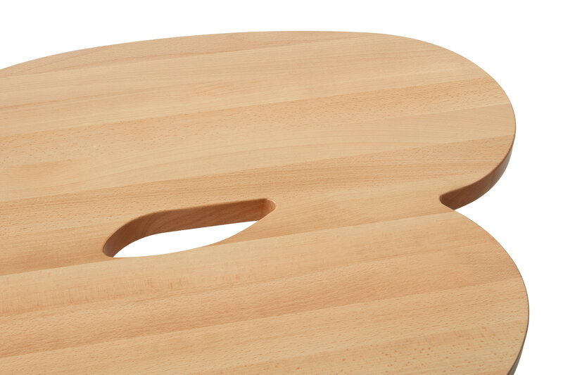 Hem Worm coffee table, round, beech - steel, extra image