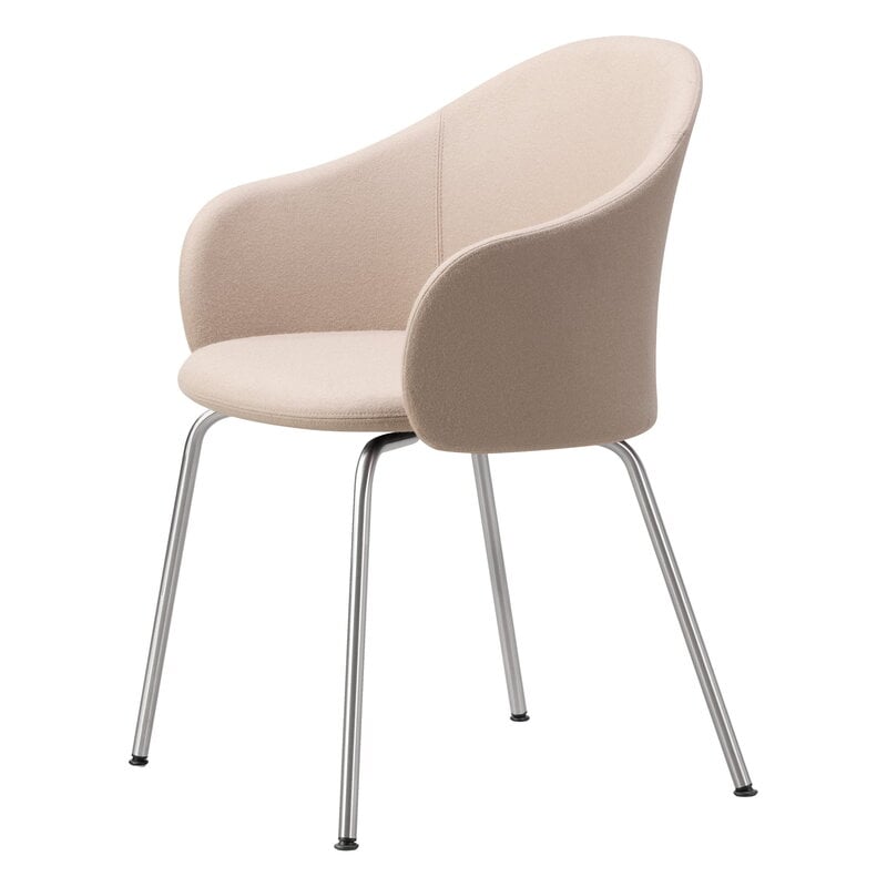 Fredericia Gomo armchair, brushed stainless steel - Blazer Fairfield, view 3