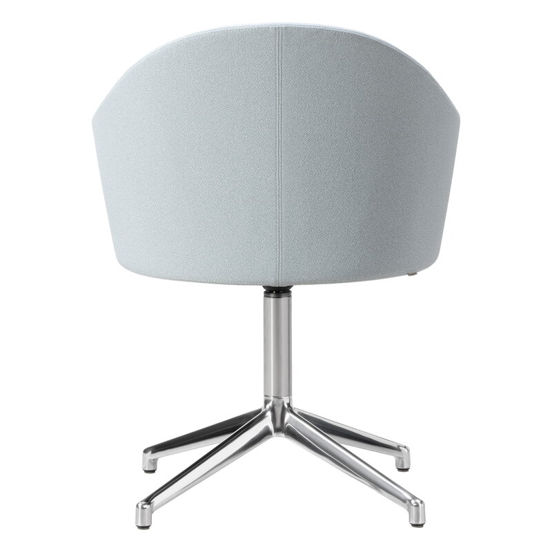 Fredericia Gomo armchair, swivel 4-star base, polished aluminium - Mylla 811, view 2