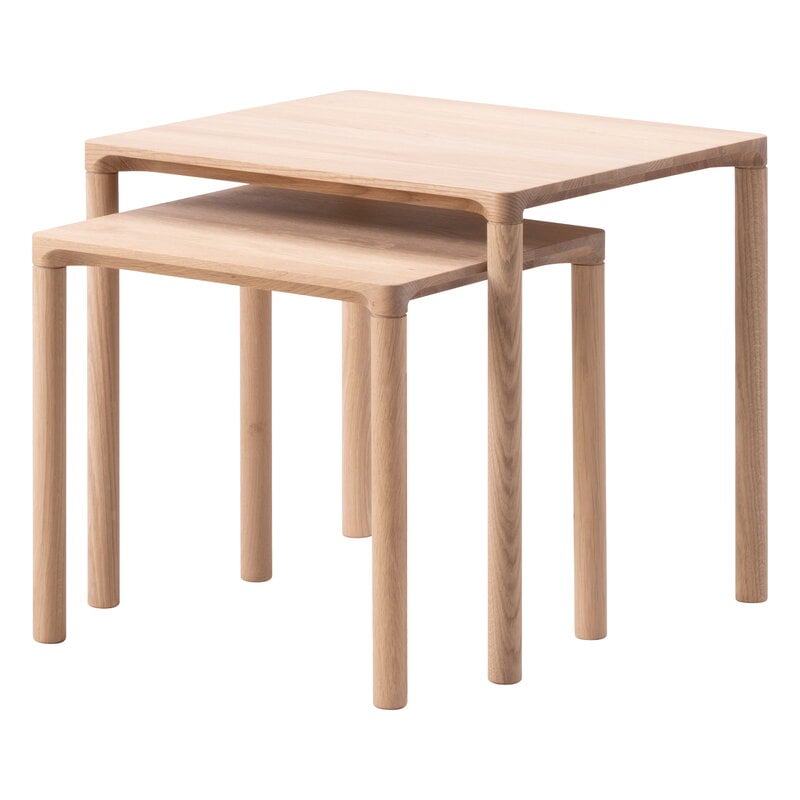 Fredericia Tavolino Piloti Wood, 46,5 x 39 x 41 cm, rovere oliato chiaro, vista 2
