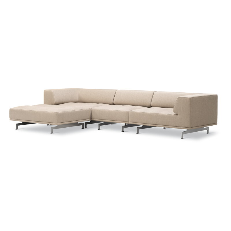 Fredericia Delphi Elements sohva, conf. A, harjattu alumiini - beige Keiga 242, tuotteen lisäkuva