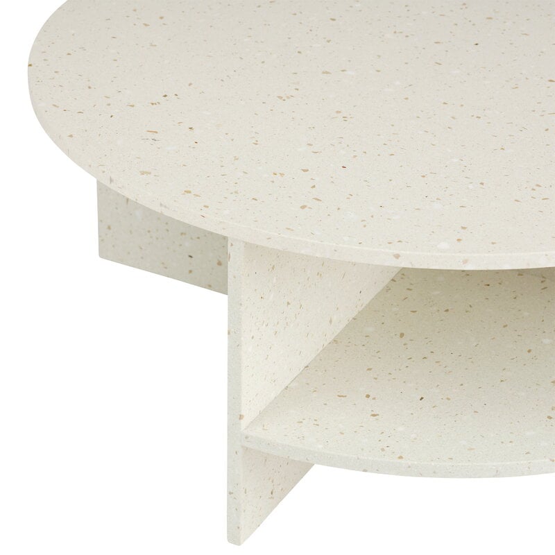 Muuto Halves coffee table, off-white terrazzo, view 3
