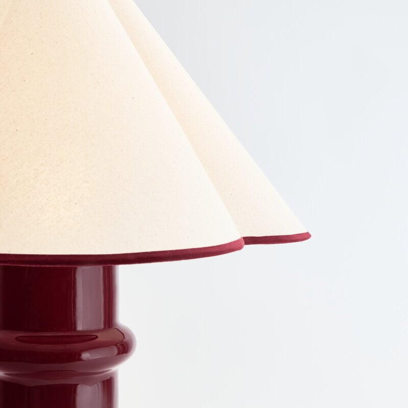 Tala Heath table lamp, port red - natural cotton, view 5