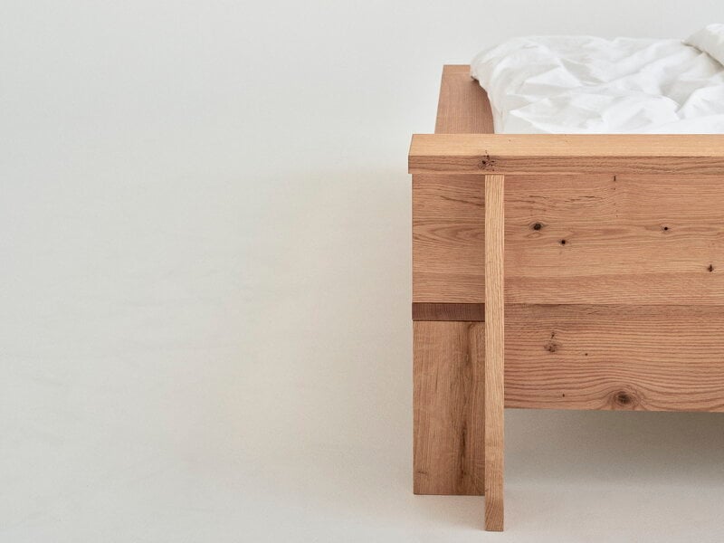 RYE Hem bed frame, oiled red oak, extra image