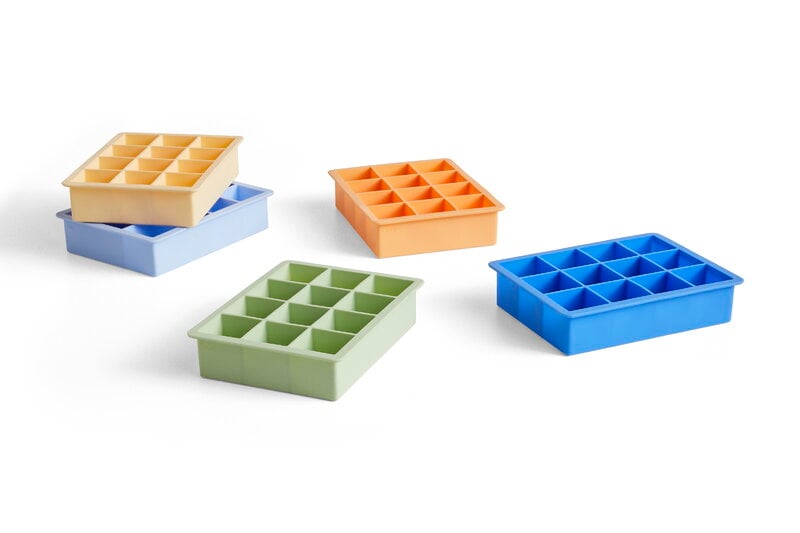 Set of 3 ice cube trays - Turquoise - Deco, Furniture for Professionals -  Decoration Brands