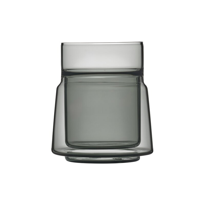 Jacob Jensen Double Wall-glas, medium 21 cl, rökfärgad, extrabild