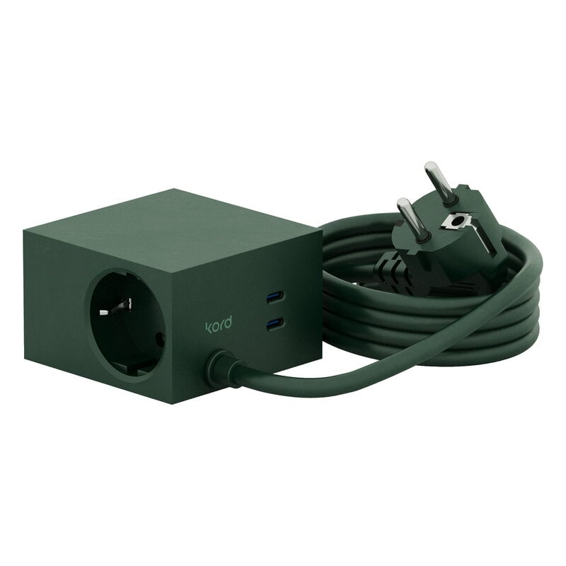 Kord Connect Cuboid+ rallonge USB-C, 200 cm, vert foncé, image extra