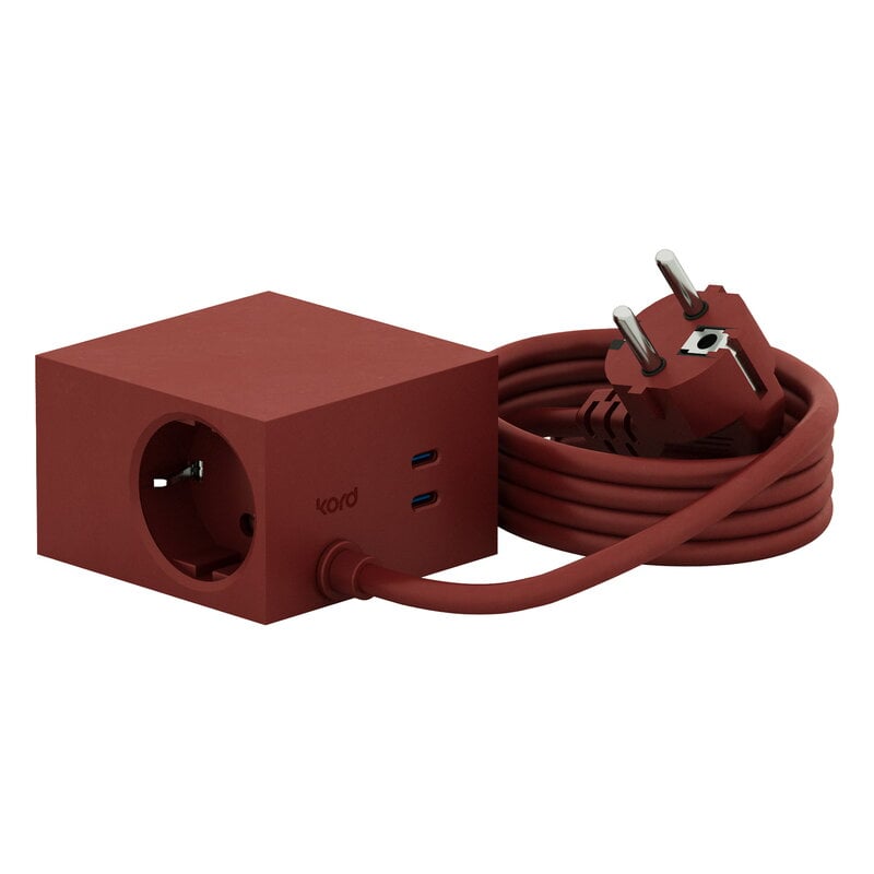 Kord Connect Cuboid+ rallonge USB-C, 200 cm, brique cuite, image extra