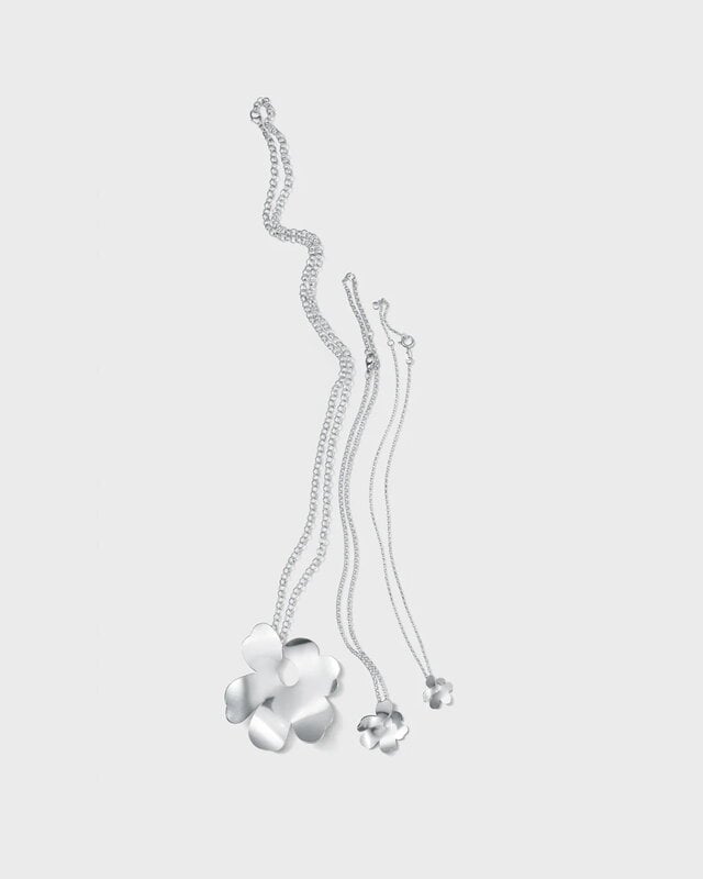 Kalevala Koru Unikko pendant necklace, large, silver, extra image