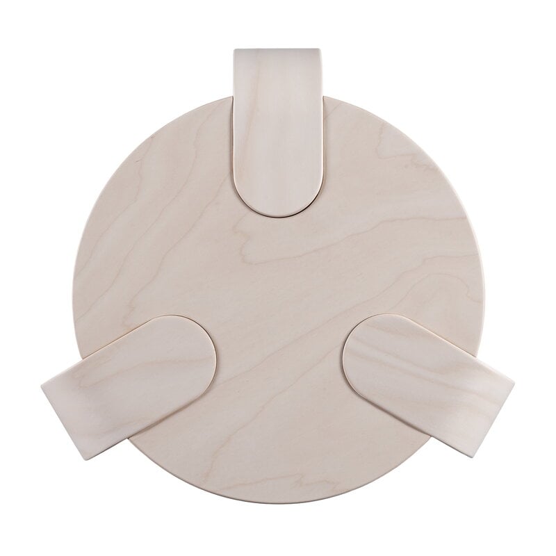 Muoto Collection Lulu stool, white lacquered birch, extra image