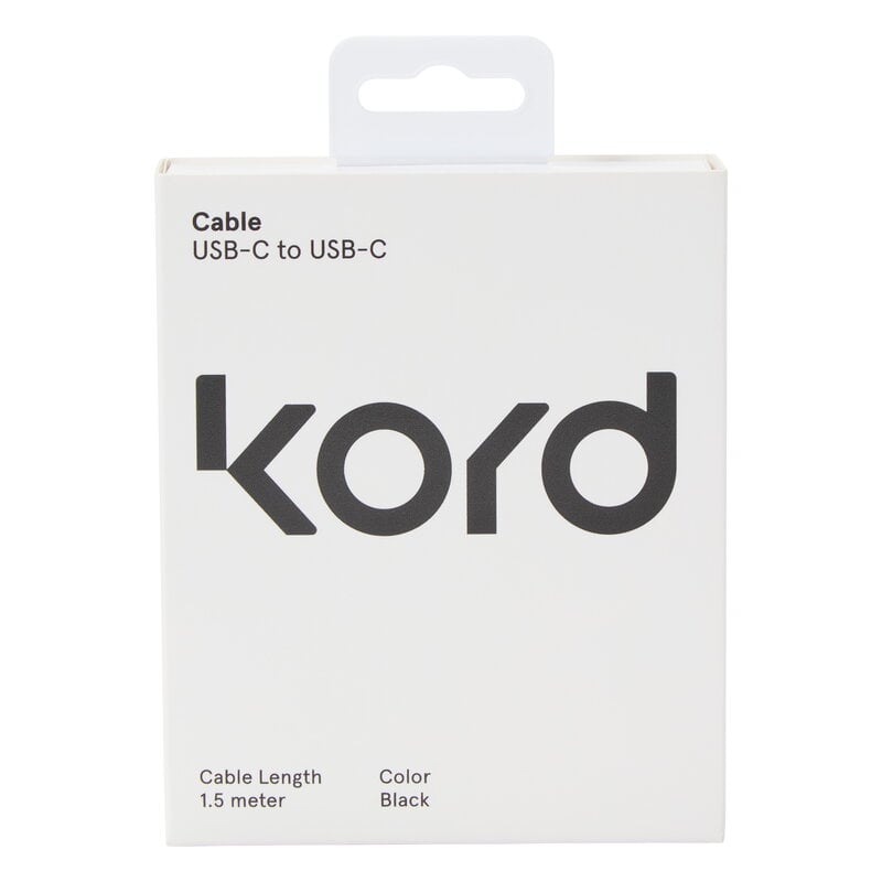 Kord Connect Cable de carga USB-C a USB-C, negro, imagen extra