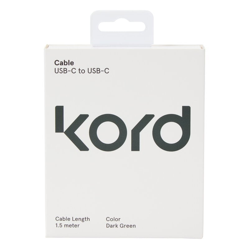 Kord Connect Cable de carga USB-C a USB-C, verde oscuro, imagen extra
