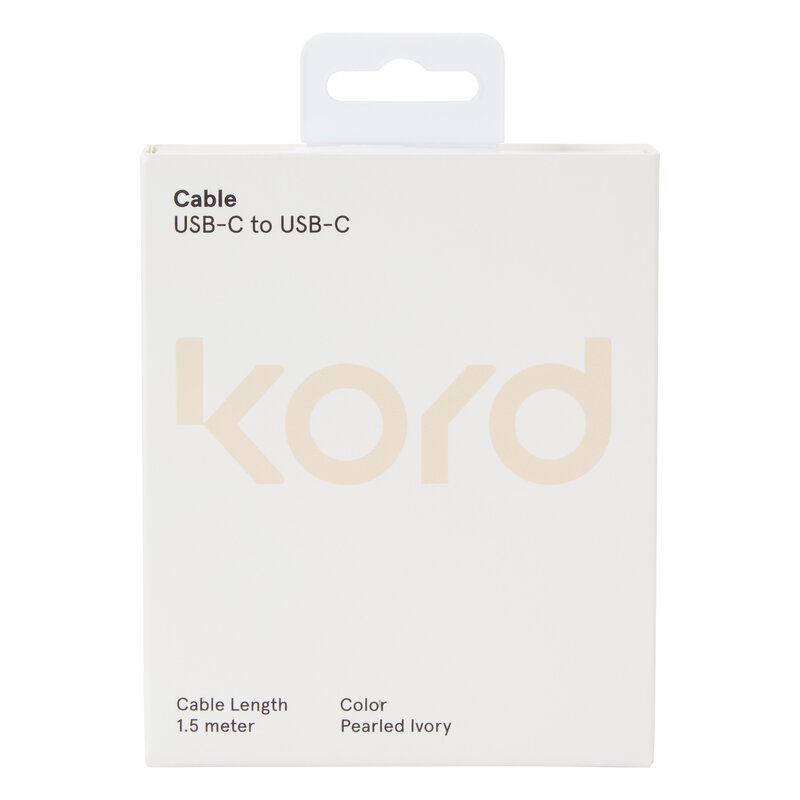 Kord Connect USB-C-zu-USB-C-Ladekabel, perlenelfenbeinfarben, extrabild