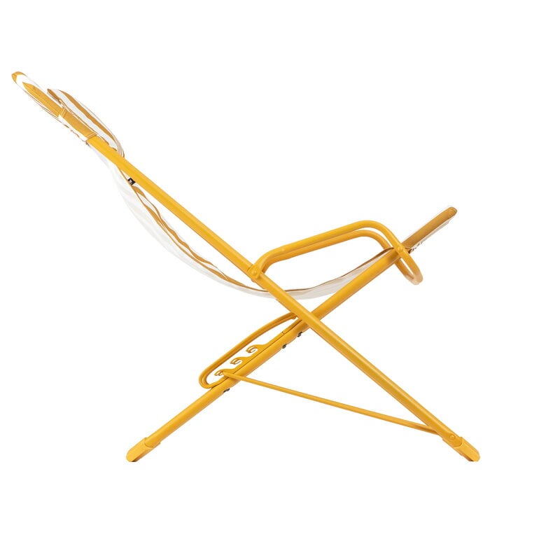 Lafuma Mobilier Transaswing Multi deckchair, CB striped miel, extra image