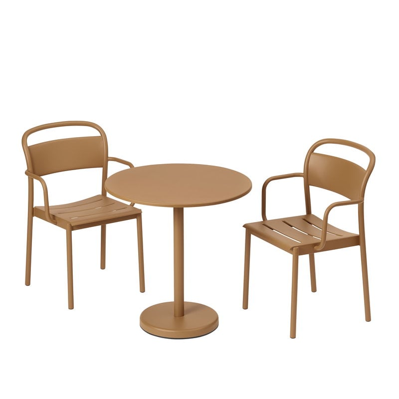 Muuto Linear Steel Café Table Round, Round Cafe Style Table And Chairs