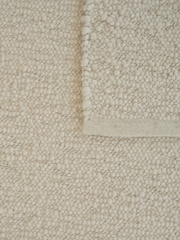 Linie Design Pebbled Poem wool rug, white, extra image