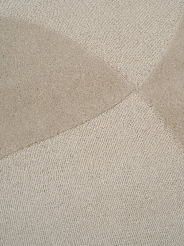 Linie Design Split Plains tufted wool rug, beige, extra image