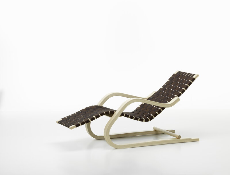 Artek Aalto lounge chair 43, birch - black/brown webbing, extra image