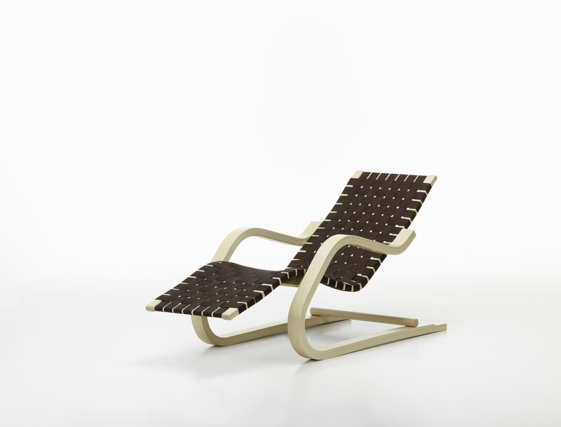 Artek Aalto lounge chair 43, birch - black/brown webbing, extra image