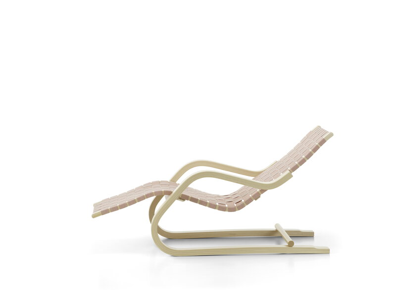 Artek Aalto lounge chair 43, birch - natural/red webbing, extra image