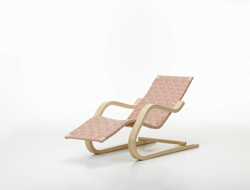 Artek Aalto lounge chair 43, birch - natural/red webbing, extra image