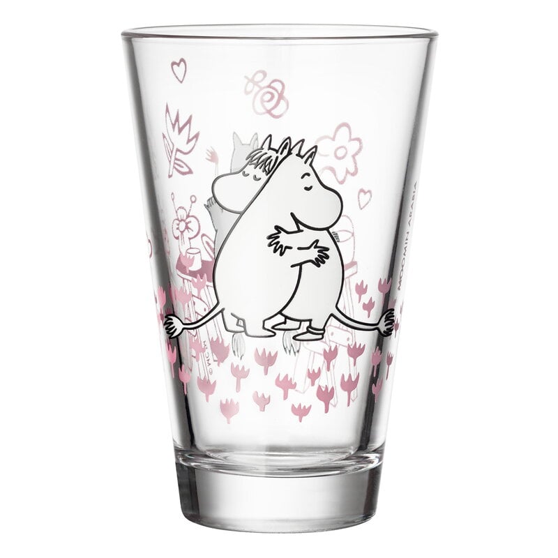 Moomin Arabia Muumi juomalasi, 30 cl, 2 kpl, Rakkaus 30, tuotteen lisäkuva