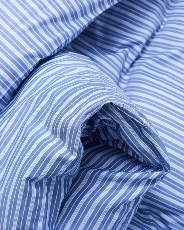 Magniberg Wall Street Oxford duvet cover, striped medium blue