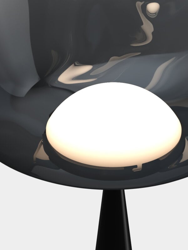 Tom Dixon Melt Cone Fat lattiavalaisin, LED, nikkeli - musta, näkymä 6