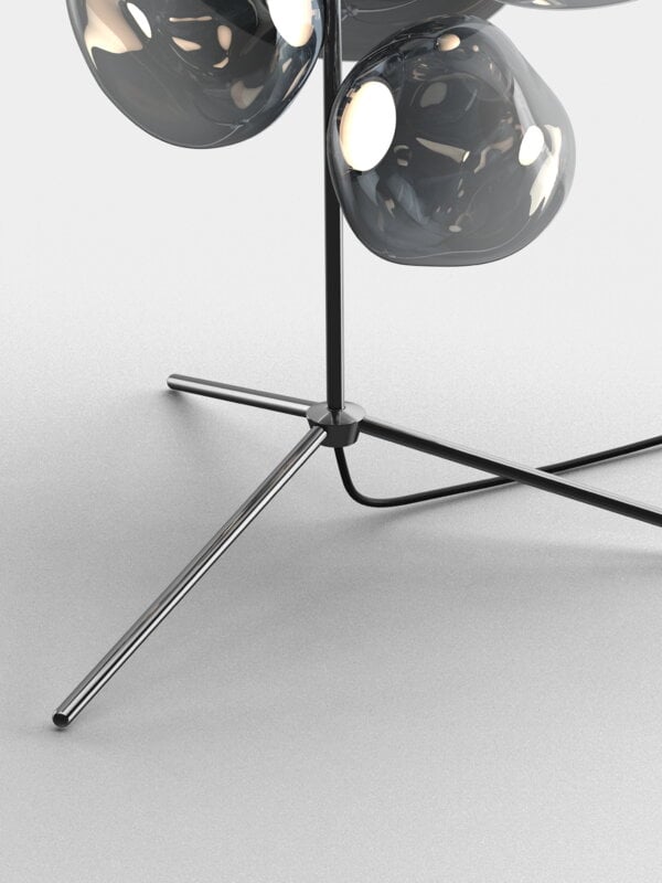 Tom Dixon Melt Floor Chandelier lattiavalaisin, LED, nikkeli, näkymä 2