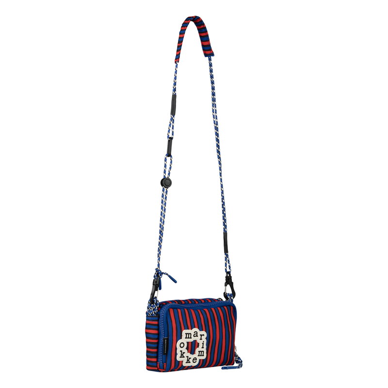 Marimekko Iloisa Piccolo Kioski shoulder bag, blue - red | Finnish
