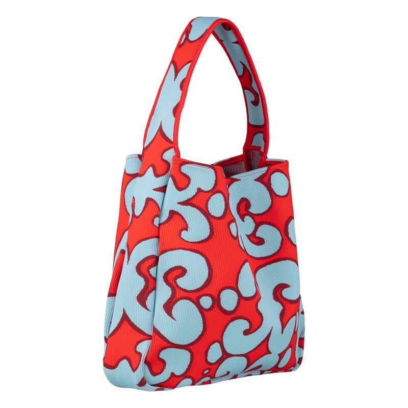 Marimekko Knitted Bag Large Keidas Schultertasche, hellblau - rot, extrabild