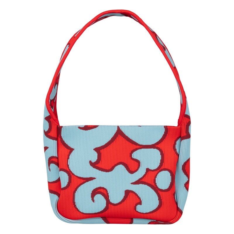 Marimekko Knitted Shoulderbag Keidas, light blue - red, extra image