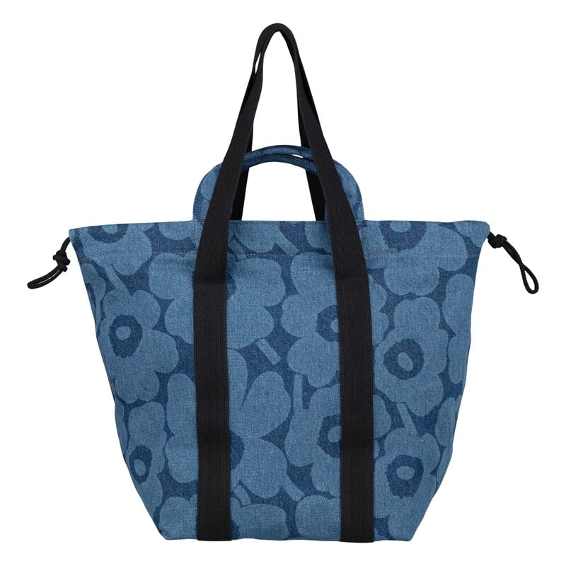 Marimekko Mono City Tote Unikko shoulder bag, mid indigo | Finnish