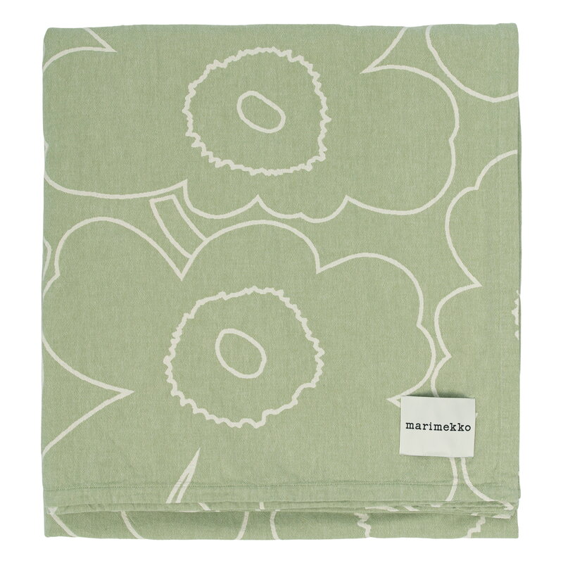 Marimekko Piirto Unikko bedspread, 260 x 260 cm, pear - off-white, extra image