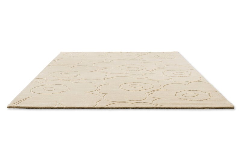 Marimekko Piirto Unikko matto, natural white, tuotteen lisäkuva