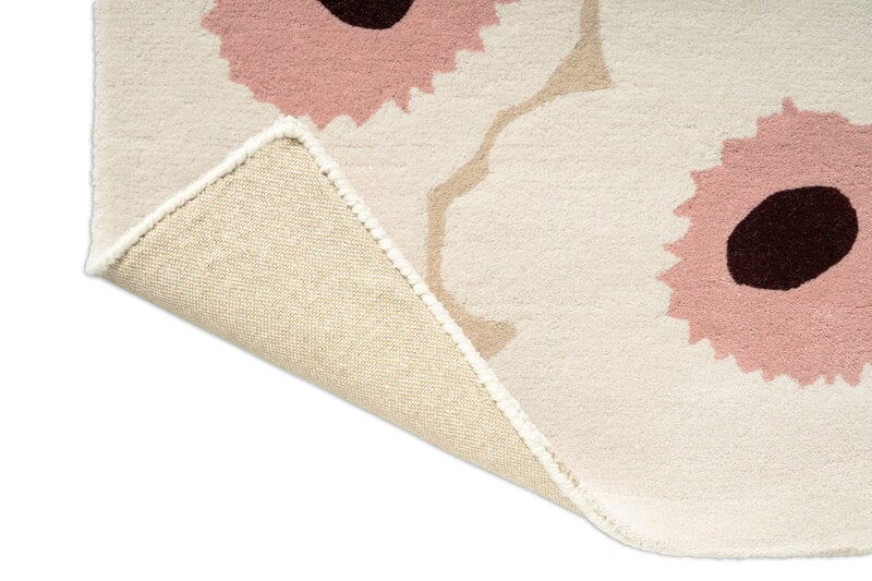 Marimekko Unikko käytävämatto, beige - pink, tuotteen lisäkuva