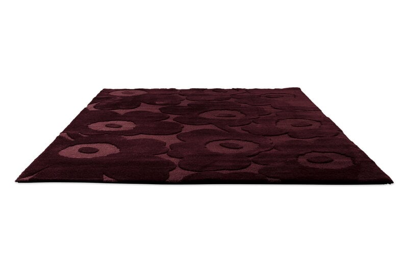 Marimekko Unikko matto, burgundi, tuotteen lisäkuva