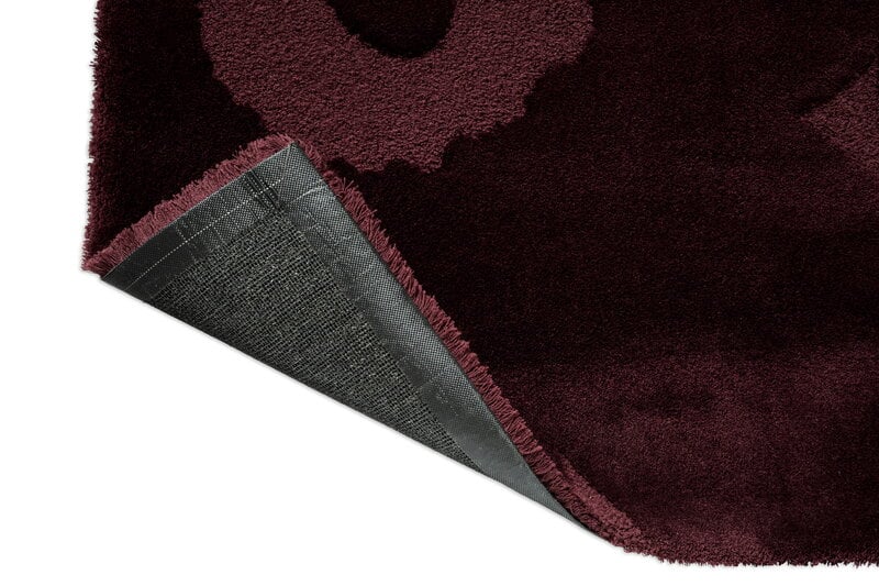 Marimekko Unikko matto, burgundi, tuotteen lisäkuva