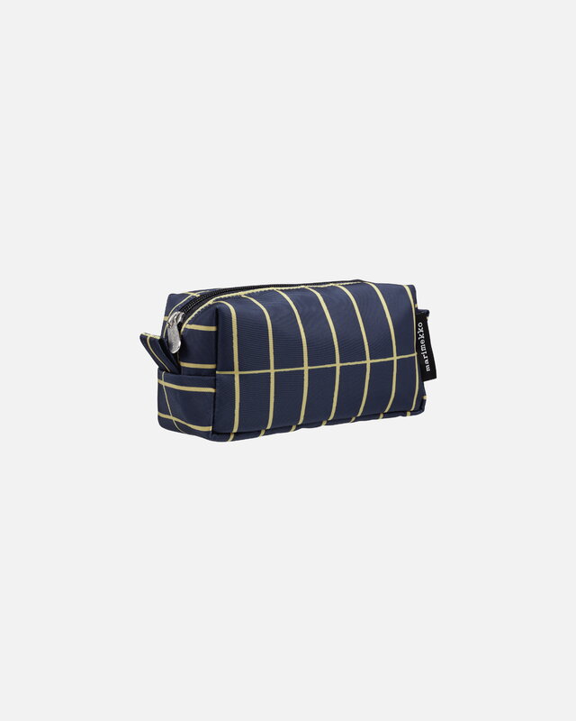 Black/Blue Checker Cosmetic Bag