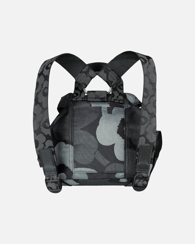 Marimekko Everything backpack, S, Unikko grey - dark grey - black