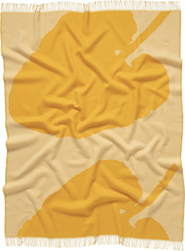 Marimekko Couverture Valkea Yö, 140 x 170 cm, caramel - crème - orange chaud, image extra