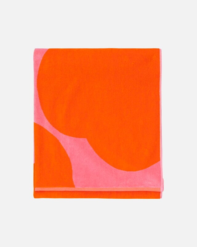 Marimekko Asciugamano da bagno Iso Unikko, 100 x 180 cm, rosa - rosso aranciato, vista 2