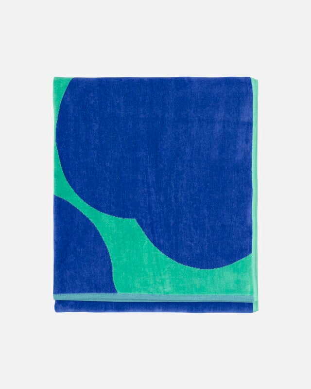 Marimekko Iso Unikko bath towel, 100 x 180 cm, teal - blue, view 2